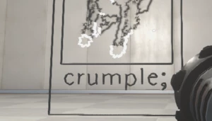 Crumple; (wither and die)