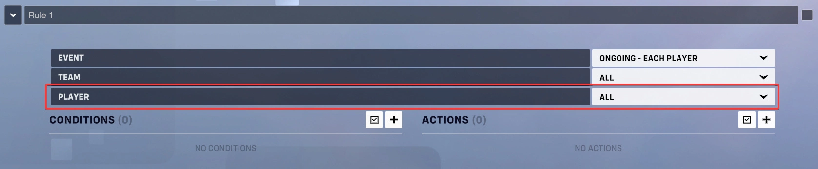 A player rule