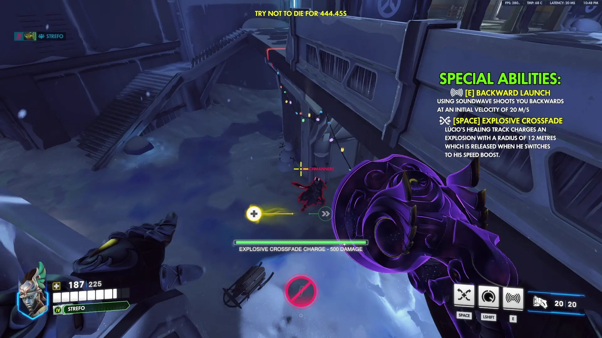 Explosive Crossfade is fully charged